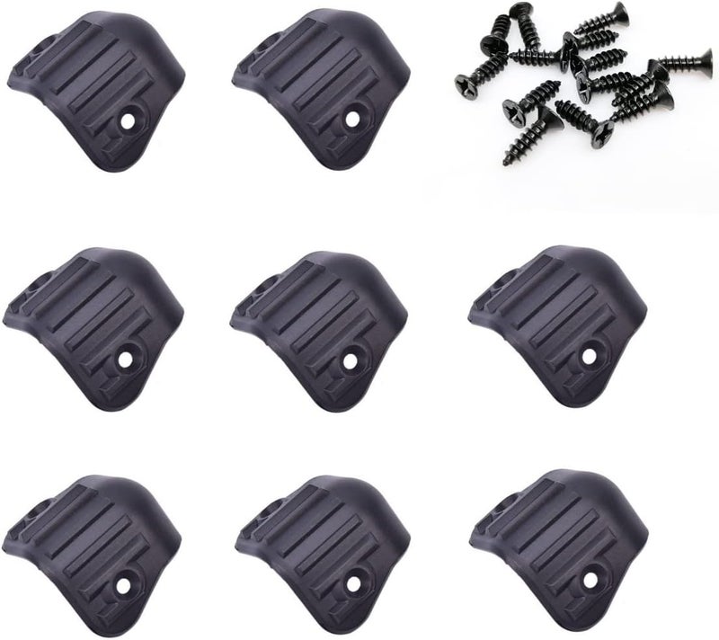 CCeCCe 8 Pack Speaker Cabinet Corners Protector Stackable Subwoofer Box Round Angle Edge Armor Guard ABS Plastic Mounting Corner Wrap for Guitar AMP Stage Amplifier PA DJ Audio Sound Case Protection - Image 1